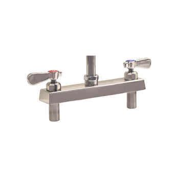 BK Resources EVO-8DM-XX Evolution 8" C/C Deck Mount Stainless Faucet Less Spout, Body Only