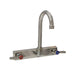 BK Resources EVO-8SM-4G Evolution 8" Splash Mount Stainless Steel Faucet4.5" Gooseneck Spout