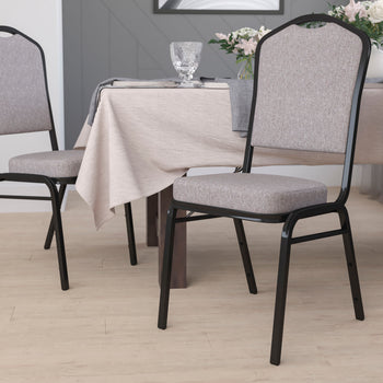 Gray Fabric Banquet Chair
