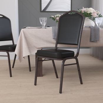 Black Vinyl Banquet Chair