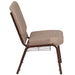 Beige Fabric Church Chair