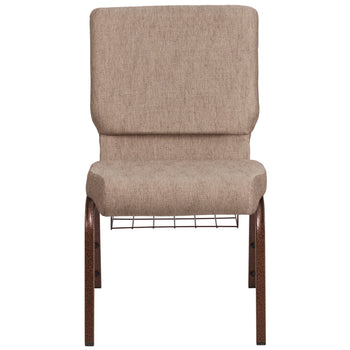 Beige Fabric Church Chair