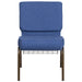 Blue Fabric Church Chair