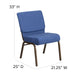 Blue Fabric Church Chair