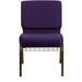 Purple Fabric Church Chair