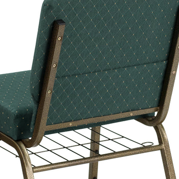 Green Dot Fabric Church Chair
