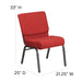 Crimson Fabric Church Chair