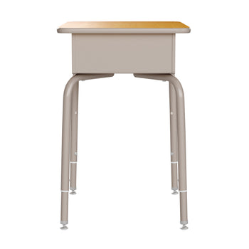 Maple/Silver Open Front Desk