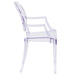 Clear Stacking Side Arm Chair