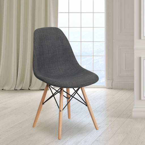 Gray Fabric/Wood Chair