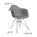 Gray Plastic/Chrome Chair