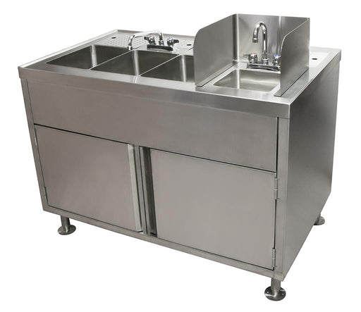 BK Resources FTWS-4829L Food Truck Wash Station W/Legs