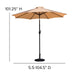Tan Umbrella & Black Base Set
