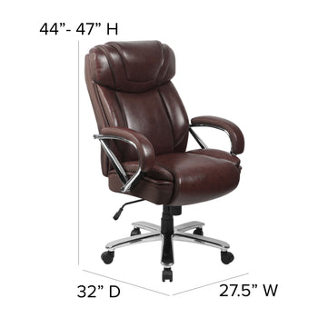 Brown 500LB High Back Chair