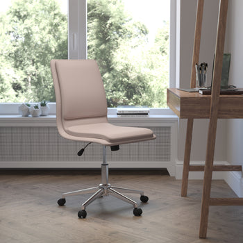 Taupe LeatherSoft Office Chair