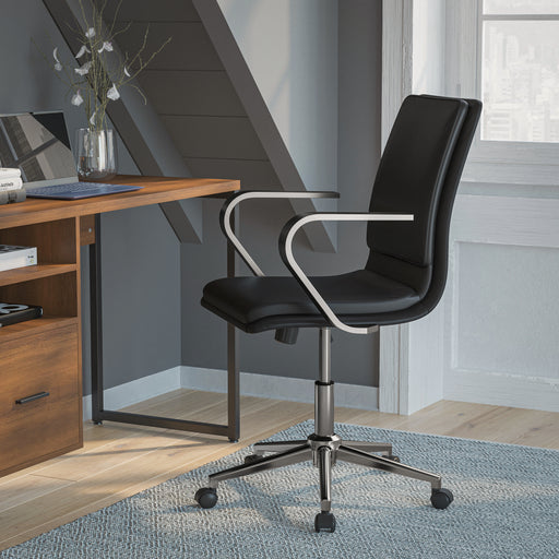 Black/Chrome Swivel Desk Chair
