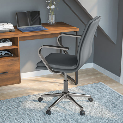 Gray/Chrome Swivel Desk Chair