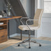 Taupe/Chrome Swivel Desk Chair