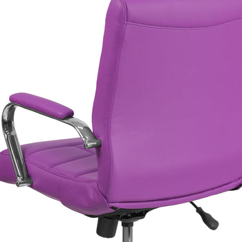 Purple Mid-Back Vinyl Chair