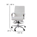White LeatherSoft Draft Chair