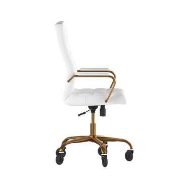 White Chair with Skate Wheels