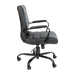 Black Mid-Back Leather Chair