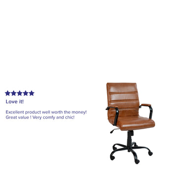 Brown Mid-Back Leather Chair