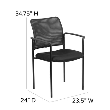 Black Mesh Side Chair w/ Arms
