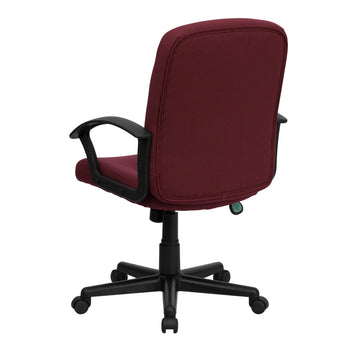 Burgundy Mid-Back Fabric Chair