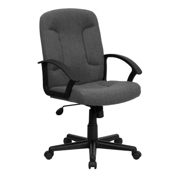 Gray Mid-Back Fabric Chair