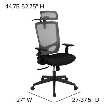 Gray/Black Mesh Office Chair