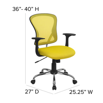 Yellow Mid-Back Task Chair