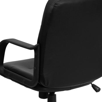 Black Mid-Back Vinyl Chair