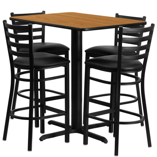 24x42 NA Bar Table-BK VYL Seat
