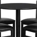 30RD BK Bar Table-BK VYL Seat