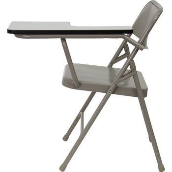 Beige Metal Tablet Arm Chair