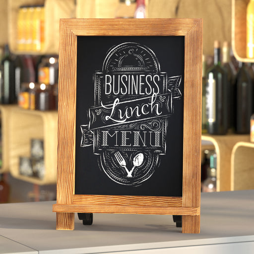 Torched Tabletop Chalkboard