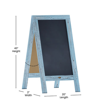 Robin Blue A-Frame Chalkboard