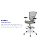 Gray Draft Chair-White Frame