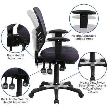 Dark Gray Mid-Back Mesh Chair