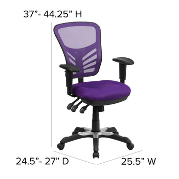 Purple Mid-Back Mesh Chair