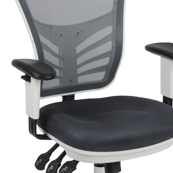 Gray/White Mesh Office Chair