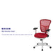 Red/White Mesh Office Chair