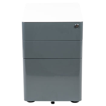 Filing Cabinet-White/Charcoal