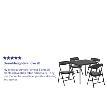 5 PC Kids Folding Table Set