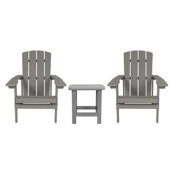 Gray Table and 2 Chair Set
