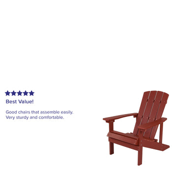 Red Poly Adirondack Chair