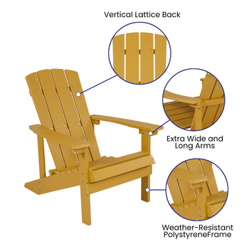 Yellow Poly Adirondack Chair