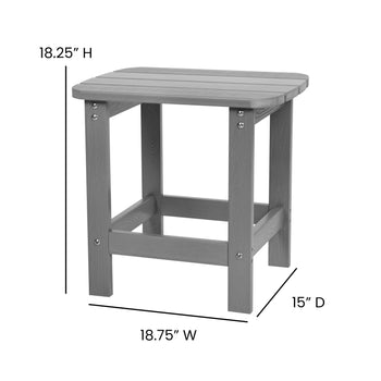 Gray Table and 2 Chair Set