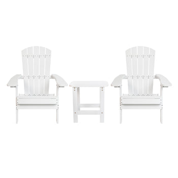 White Table and 2 Chair Set